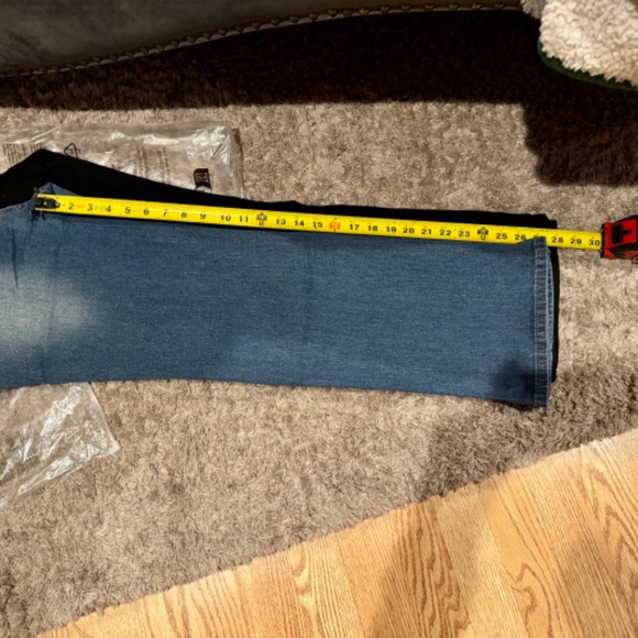 Blue or Black Denim Straight Leg Women's Jeans - Size M, 28in. Inseam - Picture 3 of 6